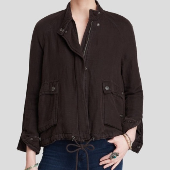 Free People Jackets & Blazers - Free People Double Cloth Brown Swing Sporty Jacket